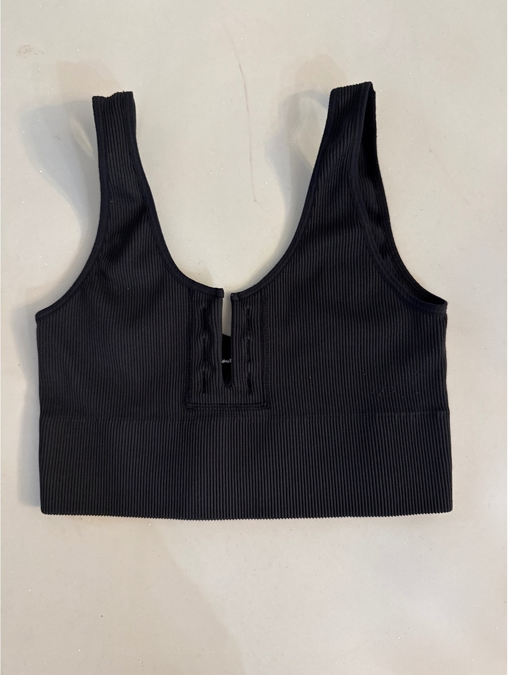 Free people black sports bra tank top size Small